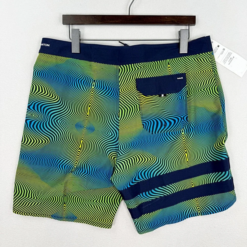 Hurley Phantom Eco Board Shorts Size 34 - TALL Mens Swirl Party NEW